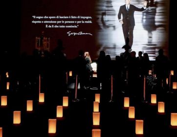 Despedida masiva en funeral privado de Giorgio Armani en Rivalta di Gazzola