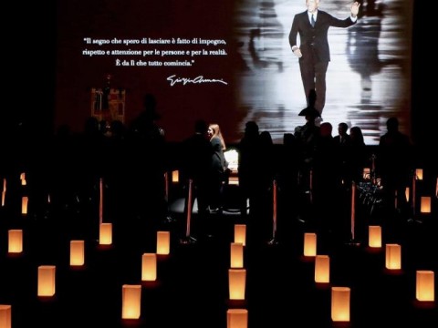 Despedida masiva en funeral privado de Giorgio Armani en Rivalta di Gazzola