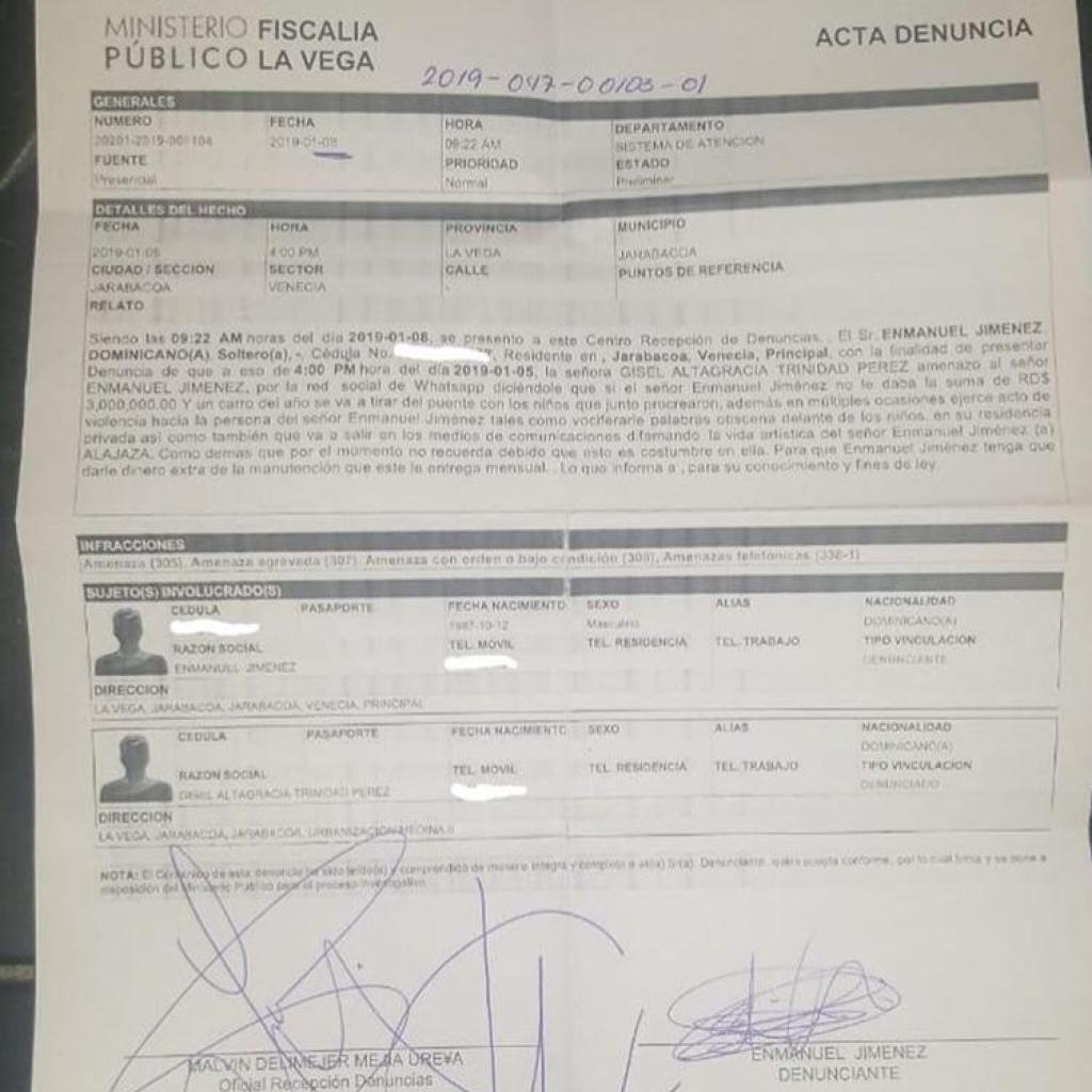 denuncia de ala jaza