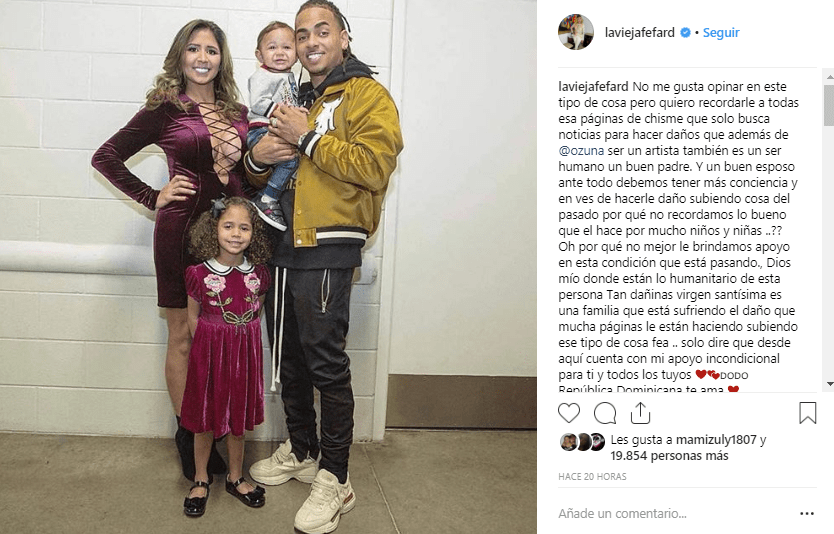 fefita se solidariza con ozuna