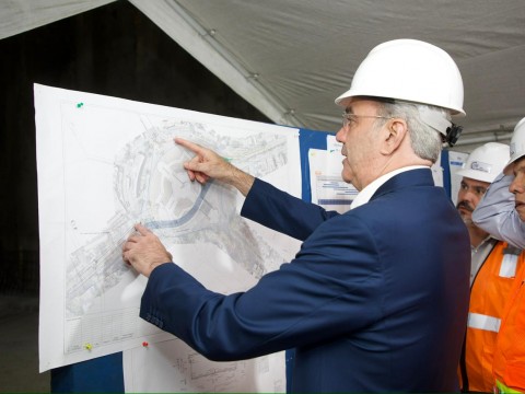 Presidente Abinader realiza visita de supervisi&oacute;n al t&uacute;nel bajo la Plaza de la Bandera para ver los avances de la obra como parte de la soluci&oacute;n vial de la zona