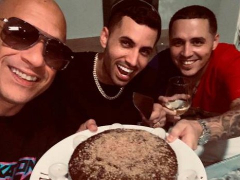 Vin Diesel celebrando en RD