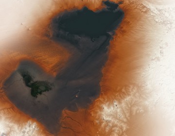 La NASA muestra restos de un antiguo lago que ser&iacute;a el m&aacute;s grande del mundo hoy en d&iacute;a