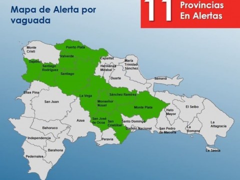 El COE mantiene la alerta verde por lluvias en once provincias