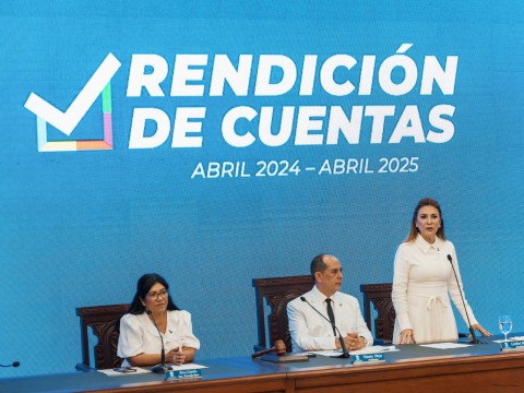 Carolina Mej&iacute;a exhibe logros durante su quinta rendici&oacute;n de cuentas