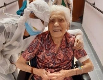 Italiana de 104 a&ntilde;os le gana la batalla al Coronavirus 