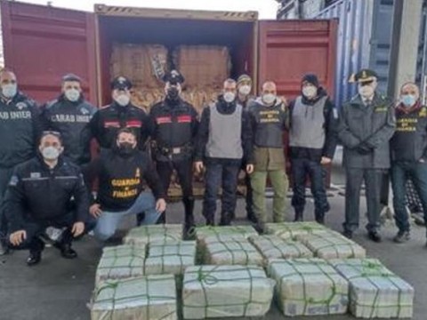 Incautados 412 kilos de coca&iacute;na con destino a Valencia en puerto italiano