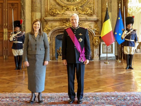 Embajadora de Rep&uacute;blica Dominicana en B&eacute;lgica presenta Cartas Credenciales