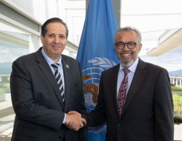 Ministro V&iacute;ctor Atallah aborda agenda con Tedros Ghebreyesus previo a asumir presidencia de la Asamblea Mundial de la Salud
