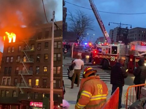 Cinco heridos en incendio frente a cl&iacute;nica del hospital Lebanon en El Bronx