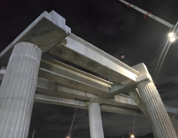 Opret coloca vigas para futura l&iacute;nea del Metro en prolongaci&oacute;n 27 de Febrero