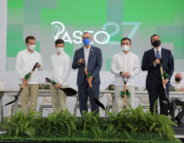 Presidente Abinader encabeza primer Palazo en Santo Domingo Oeste Grupo Finisterre Capital Constrjm KBuir&aacute; Plaza Comercial Paseo 27&nbsp;