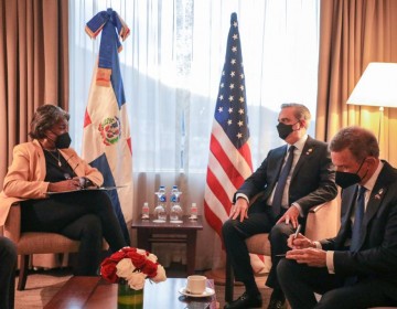 Abinader habla de corrupci&oacute;n, crimen trasnacional y Covid con embajadora de EEUU ante la ONU