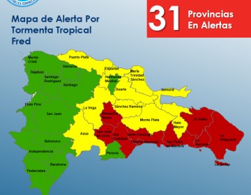 RD bajo alerta por el paso de la tormenta tropical Fred