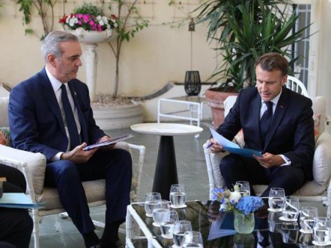 Presidente franc&eacute;s Emmanuel Macron manifiesta inter&eacute;s de su gobierno en financiar el tren metropolitano de SD y el plan integral de transporte del GSD