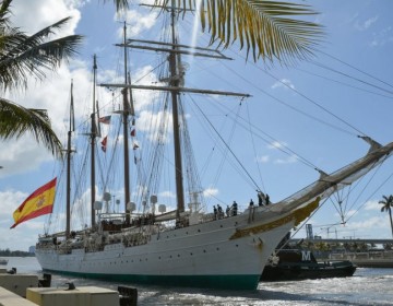 El buque escuela &acute;Juan Sebasti&aacute;n de Elcano&acute; inicia su XCVI crucero de instrucci&oacute;n
