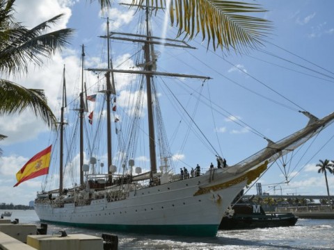 El buque escuela &acute;Juan Sebasti&aacute;n de Elcano&acute; inicia su XCVI crucero de instrucci&oacute;n
