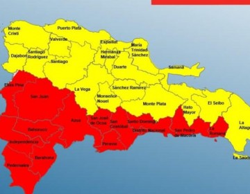 14 provincias en alerta roja; el resto del pa&iacute;s en alerta amarilla