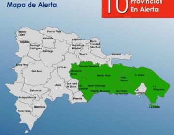 COE reduce a 10 las provincias en alerta verde por vaguada