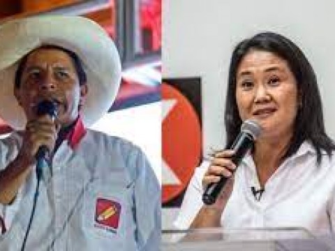 Per&uacute;: Pedro Castillo reduce ventaja de Keiko Fujimori a 25 mil votos 