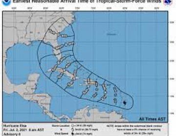 COE emite alerta para todo el pa&iacute;s por efectos de hurac&aacute;n Elsa