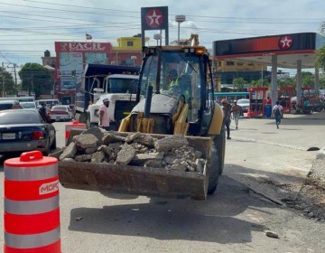 Obras P&uacute;blicas interviene tramo de la avenida Isabel Aguiar afectado por lluvias