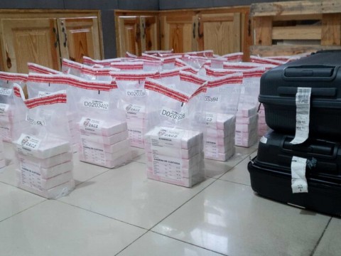 Decomisan 150 paquetes de coca&iacute;na en maletas procedentes de Colombia en aeropuerto de RD