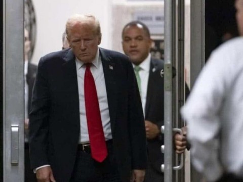 La reacci&oacute;n de Donald Trump tras ser declarado culpable de los 34 cargos en su contra
