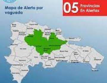 Declaran 5 provincias en alerta verde por incidencia de vaguada