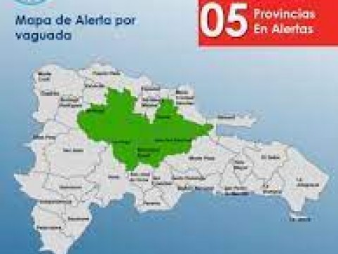 Declaran 5 provincias en alerta verde por incidencia de vaguada