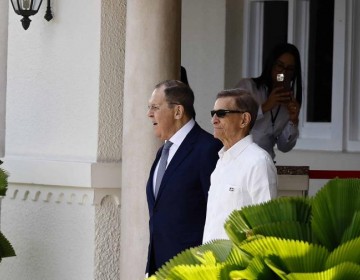 El canciller ruso llega al Ministerio de Relaciones Exteriores para una reuni&oacute;n oficial