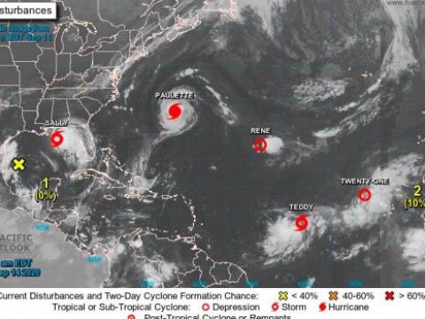 Teddy la nueva tormenta tropical que se mueve en el atl&aacute;ntico 