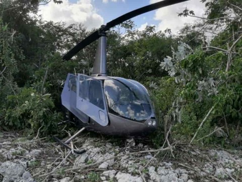 Helic&oacute;ptero que realiza "aterrizaje de precauci&oacute;n" en la regi&oacute;n Este, pertenece a Helidosa