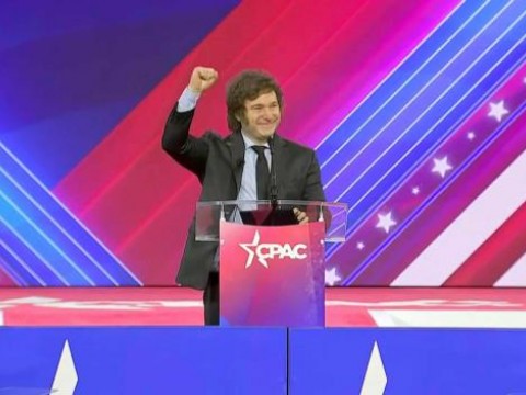 "No dejen avanzar el socialismo", dice Milei en EEUU