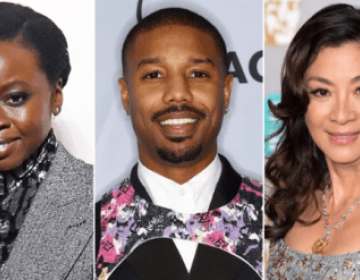 Michael B. Jordan y Michelle Yeoh entre presentadores