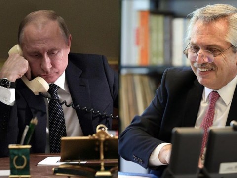 Putin llama a Alberto Fern&aacute;ndez para conocer su estado de salud despu&eacute;s de que el presidente argentino diera positivo por coronavirus