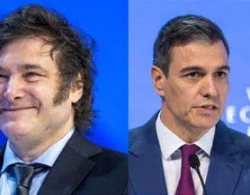Milei y S&aacute;nchez, dos modelos contrapuestos en Davos