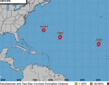Se forma en el Atl&aacute;ntico la tormenta tropical Katia y Gert resiste fortalecida