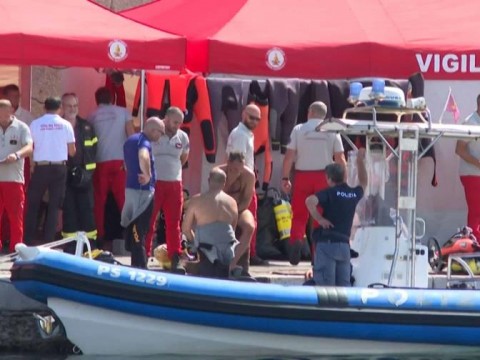 Aumentan a cinco los cad&aacute;veres recuperados del yate hundido en Sicilia