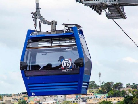 Suspenden servicio del telef&eacute;rico de Santo Domingo por tormenta Franklin